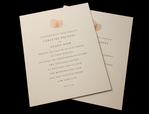 Project Spotlight: Delaney – Nair Wedding Invitation
